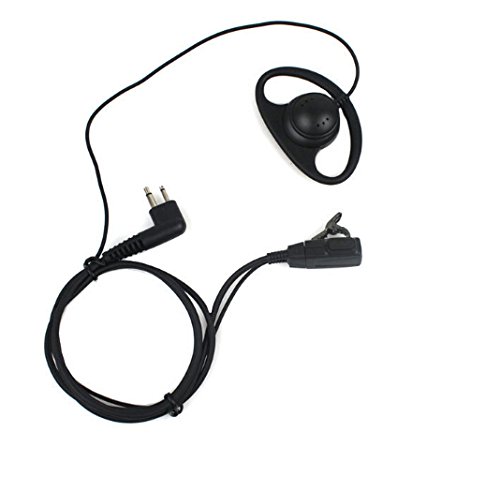 Buwico, cuffia auricolare a forma di D, con microfono PTT, per Motorola Radio CP040 CP200 Xtni DTR VL50