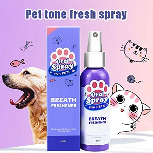 Teekit Pet Spray Dog Oral Care Bad Breath Teeth Cleaning Breath Freshener Plaque Remover