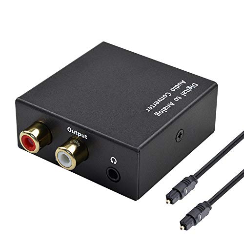 Keyixing DAC Digital SPDIF Toslink a analogico stereo audio R/L 3,5 mm Jack Audio convertitore adattatore con cavo ottico USB per PS3, PS4, Xbox, HD TV, Sky