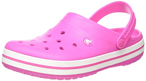 Crocs Crocband Clogs, Ciabatte Unisex-Adulto, Electric Pink/White, 41/42 EU