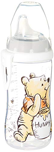 NUK 10255530 - Beccuccio in silicone Disney Winnie the Pooh First Choice Active Cup, 300 ml, a prova di perdite, dai 12 mesi, 109 g, colore: Beige