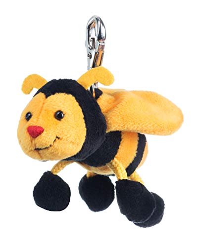 Schaffer 247 - Portachiavi con api di peluche, 9 cm, colore: Giallo/Nero
