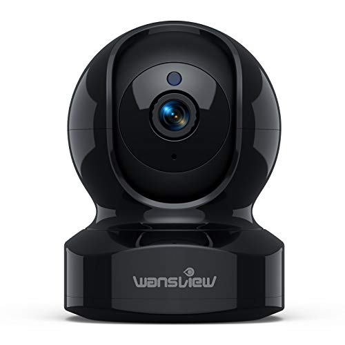 Videocamera WiFi, Wansview 1080P Telecamera di Sorveglianza WiFi con Audio Bidirezionale e Compatibile con Alexa, Notifiche in Tempo Reale Q5 Nero