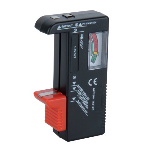 Unitec 46021 - Tester universale per batterie, 1,5 V/9 V