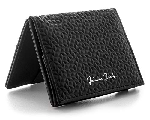 JAIMIE JACOBS Portafoglio Magico con scompartimento per monete e RFID-Blocker Magic Wallet Flap Boy - l'originale - di pelle da uomo (Diamante Nero)