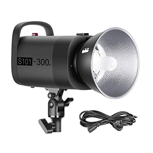 Neewer S101-300W Monoluce Strobo Flash Professionale da Studio 300W 5600K con Lampada Pilota, in Lega di Alluminio, con Attacco Bowens per Foto di Ritratti al Chiuso in Esterni