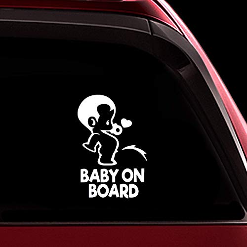 TOTOMO Adesivo bambino a bordo - Divertente simpatico cartello di sicurezza per auto per finestre e paraurti - Ragazzo pipì ALI-034