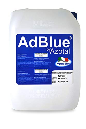 FCA AdBlue by Azotal con urea al 32,50% Conforme alla Norma ISO 22241 Litri 10 N.1 Confezione Senza BECCUCCIO VERSATORE