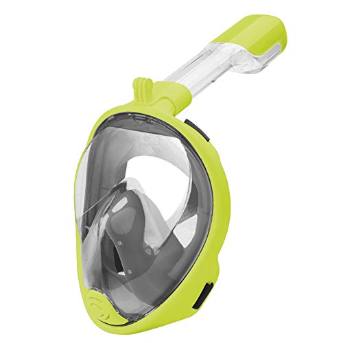 UKON Maschera Subacquea, Snorkeling Maschera Full Face 180 ¡ã Visualizza Design panoramico, Anti-Fogging Anti-Leak con Cinghie Regolabili con Tubo per Lo Snorkeling pi¨´ Lungo per Donna Bambino Adulto