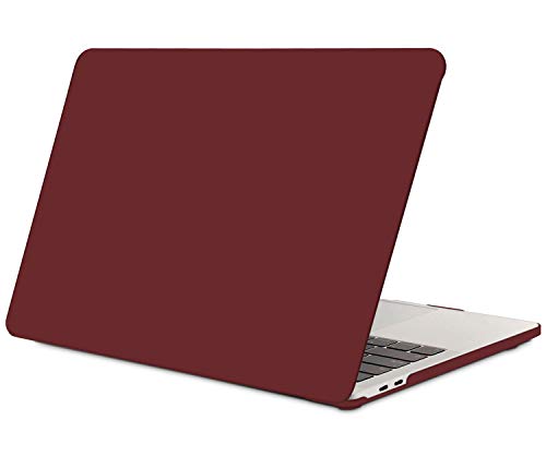 TECOOL Custodia MacBook PRO 13 Pollici 2016-2020 (Modello: A2338 M1/ A2289/ A2251/ A2159/ A1706/ A1708/ A1989), Sottile Plastica Cover Rigida Copertina Case per MacBook PRO 13 Touch Bar - Vino Rosso