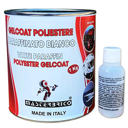 Gelcoat paraffinato bianco per vetroresina kg 1 con catalizzatore