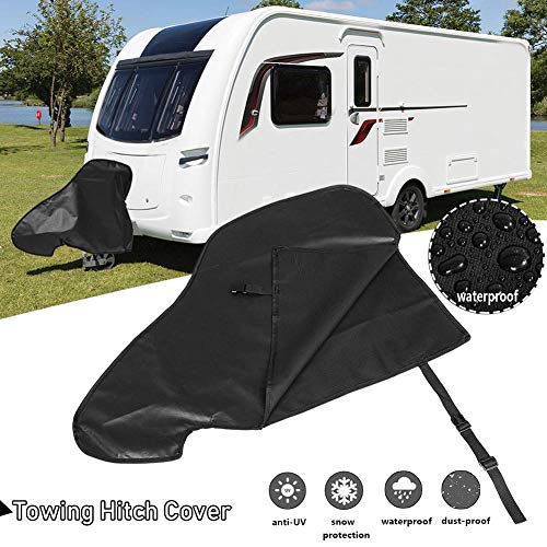 Adminitto88 Copertura Per Rimorchio Per Rimorchio Caravan, Copertura Timone Universale Trailer Deluxe Resistente All'acqua Caravan Resistente Con Corda Di Fissaggio Accessori Per Protezioni Antipioggi