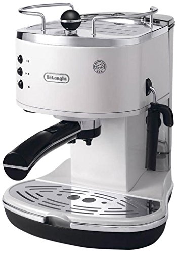De'Longhi Icona Eco 311.W Macchina da Caffè Espresso Manuale e Cappuccino, Caffè in Polvere o in Cialde E.S.E., 1100 W, Bianco