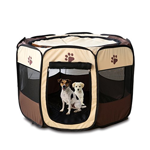 Meiying - box per cani e gatti, portatile e pieghevole, per interni ed esterni