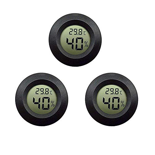 Thlevel 3PCS LCD Digitale Termometro Igrometro - Mini Temperatura Umidità Misuratore per Frigorifero, Congelatore, Serra, Auto, Casa, Ufficio