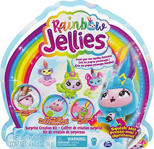 SpinMaster-Rainbow Jellies, Kit per creazioni con 25 sorprese per Morbidi Personaggi Fai da Te, per Bambini dai 6 Anni in su, 6056248