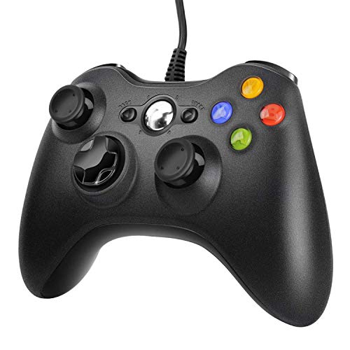 JAMSWALL Xbox 360 Game Controller, PC Gamepad cablato USB Joystick Wired Game Controller Gamepad controller di design ergonomico migliorato per Xbox 360 PC Windows 7/ 8 / 10