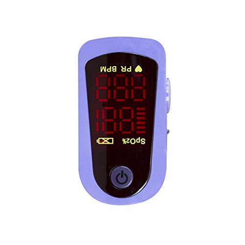 MD300C13, Pulsossimetro da dito, Pulsiossimetro portatile, Saturimetro per Lettura Digitale, Frequenza cardiaca e saturazione di ossigeno(SpO2), Dito monitor ossigeno, Schermo LED, Letture Immediate