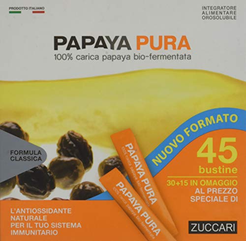 Zuccari Papaya Pura, 45 Bustine da 3 grammi