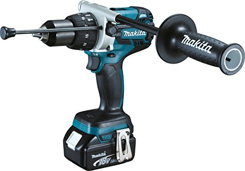 Trapano a percussione a batteria Makita, (18 V, 5,0 Ah, in Makpac inclusi 2 batterie e caricabatterie), DHP481RTJ