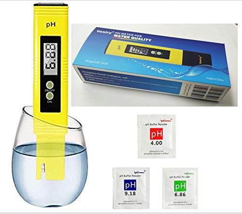 Digital tester del pHmetro 0,01Ph Precisione di qualità dell'acqua del tester con Atc 0-14Gamma di misura con scatola di plastica per Casa Acqua,coltura idroponica,6Ph Buffer pacchetti di calibrazione