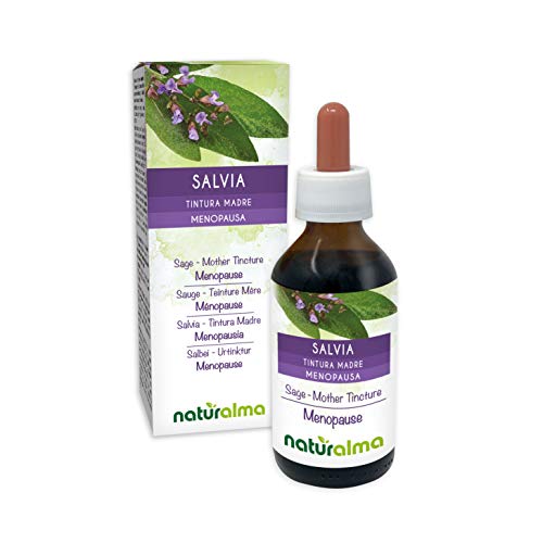 Salvia (Salvia officinalis) foglie Tintura Madre analcoolica NATURALMA | Estratto liquido gocce 100 ml | Integratore alimentare | Vegano