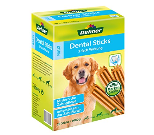 Dehner - Sacchetto per Cani Dental Sticks Maxi, per Cani di Peso Superiore a 25 kg, 28 Pezzi, 1080 g