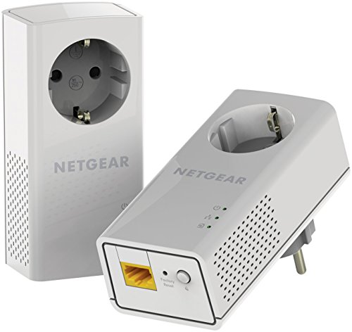 Netgear PLP1200-100PES Adattatore, 2 Porte Gb, Bianco, 2 Pezzi