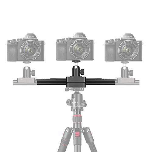 Neewer Mini Slider Binario Portatile per Fotocamera, Estensibile da 23cm a 38cm Rettratile in 2 Modi, Binario di Smorzamento per Fotocamere Piccole, Micro SLR & Smartphone, Capacità di Carico 1KG