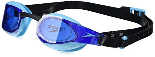 Speedo Elite Gog Au Black/Blue Occhialini da Nuoto, Unisex adulto, Black/Blue Taglia Unica