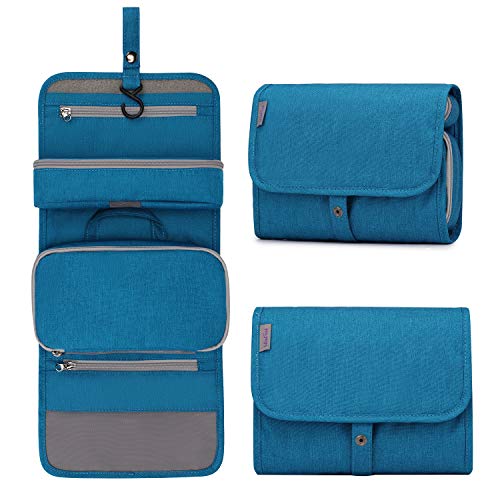 Wind Took Beauty Case Unisex Beauty Case da Viaggio Appendibile Beauty da Viaggio Trousse da Toilette Beauty Case Grande Wash Bag Impermeabile Blu