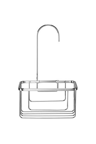 Croydex - Cesto portaoggetti da doccia in acciaio cromato, con gancio, colore: argento