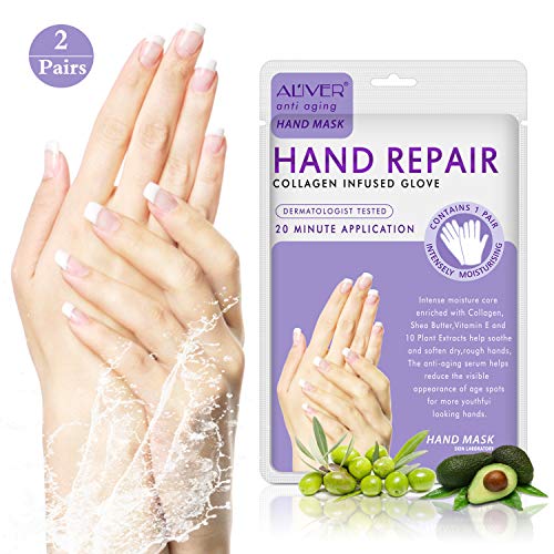 2-Pack Moisturizing Gloves,Treatment Hand Spa Mask for Dry,Cracked Hands,Moisturizer Hands Mask, Repair Rough Skin for Women&Men
