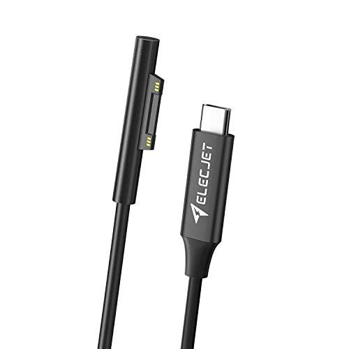 ELECJET Surface Go Charger Cable (5ft), USB C to Surface PRO Connector PD 15V/3A,Cavo di Ricarica per USB C per Microsoft Surface PRO 7/6/5/4/3,Laptop 3/2/1,Surface Go,Book 2/1 1,5m