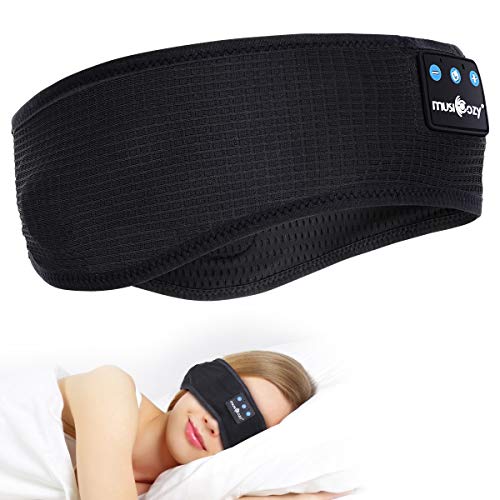 Cuffie per il sonno Bluetooth - Cuffie con fascia wireless per musica sportiva con altoparlanti stereo HD ultrasottili, perfette per sport, traversine laterali, viaggi aerei, meditazione e relax