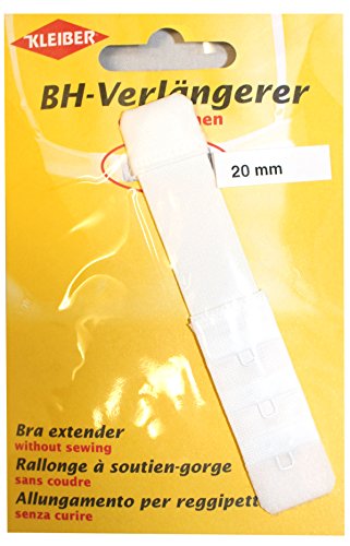 Kleiber - Estensore per reggiseno a gancio singolo 20 mm, bianco