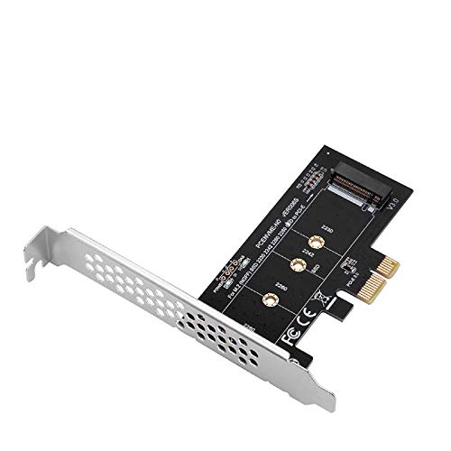 MZHOU M.2 SSD M Key Adattatore Scheda NVME PCIe 3.0 x1 con Staffa a Profilo Basso e Pieno - Supporta M2 NGFF PCI-e 3.0, 2.0 o 1.0, NVMe o AHCI, M-Key, 2280, 2260, 2242, 2230 unità a Stato Solido