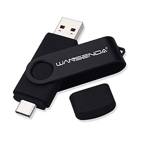 Chiavetta USB USB 3.0 di tipo C Wansenda USB Pen Drive OTG Flash Drive Per Tipo-C Dispositivi Android/PC/Mac (32GB, Nero)