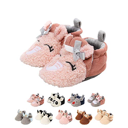 Stivali Invernali per Bambino, Unisex Neonato Carino Suola Antiscivolo Stivali Scarpe in Cotone Spesse Scarponi da Neve (0-6 Mesi, A_ Elefante)