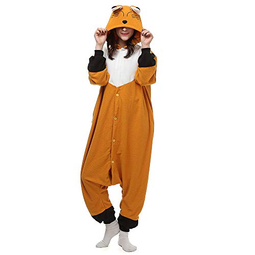 BGOKTA Costumi Cosplay per Adulti Pigiama Animale One Piece Vacanza Vacanza Volpe, XL