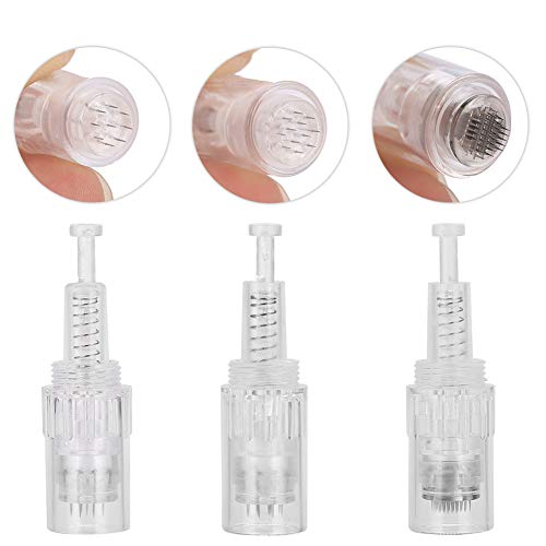 Filfeel - Set di 3 testine di ricambio con micro aghi per Dermapen a 7 LED, per trattamento fototerapico della pelle, 9-36 pin