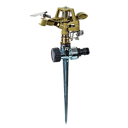 Ribimex PRA/AB.1411 Irrigatore a Battente su picchetto in Metallo, Nero, 280x30x85 cm