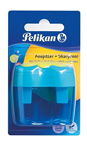Pelikan 700429 Temperamatite Doppio Foro Serie Flower, 1 Pezzo, Colori Assortiti, Blu o Rosa, Non È Possibile Scegliere il Colore