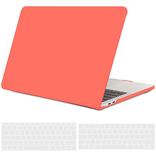 TECOOL Custodia MacBook PRO 13 Pollici 2016 2017 2018 2019 Case, Plastica Rigida Cover & Copertura della Tastiera per MacBook PRO 13.3 con/Senza Touch Bar A1706/ A1708 /A1989/ A2159 -Arancio