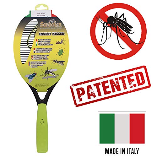 Sandokan - Racchetta fulmina Zanzare stermina insetti elettronica - Made in Italy Mosquito killer