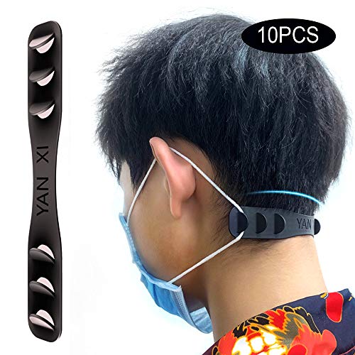 SHEEHAN 10PCS Third Gear Adjustable Mask Extension Buckle,Ear Protector Artifact,with Back Anti-Slip Mask Extension Hook for All Kinds of MaskEar Protection, Adjustable Extension Buckle for All Kinds