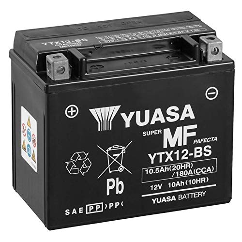 Batteria sigillata Yuasa YTX12-BS 12 V 10 Ah 180 K awasaki ER-6N 650 2006/201