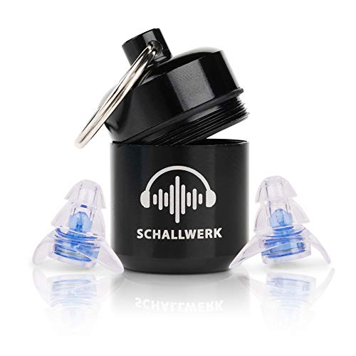 SCHALLWERK ® Strong+ Tappi per orecchie con protezione extra forte – attutisce il rumore e mantiene la qualità del suono – ideale per musica, festival, lavoro, apprendimento