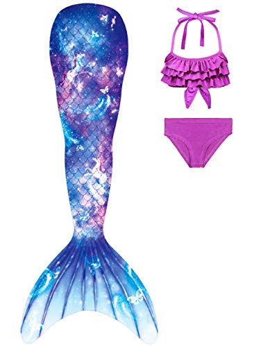 shepretty Coda di Sirena con Bikini per Bambina,wupuG10+WJF74,140