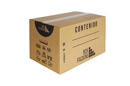BOXPACKING | Scatolini di Cartone per Trasloco, Spedizione e Imballagi | Con Manici | Pack 10 scatole | Dimensioni media: 43 x 30 x 30 cm